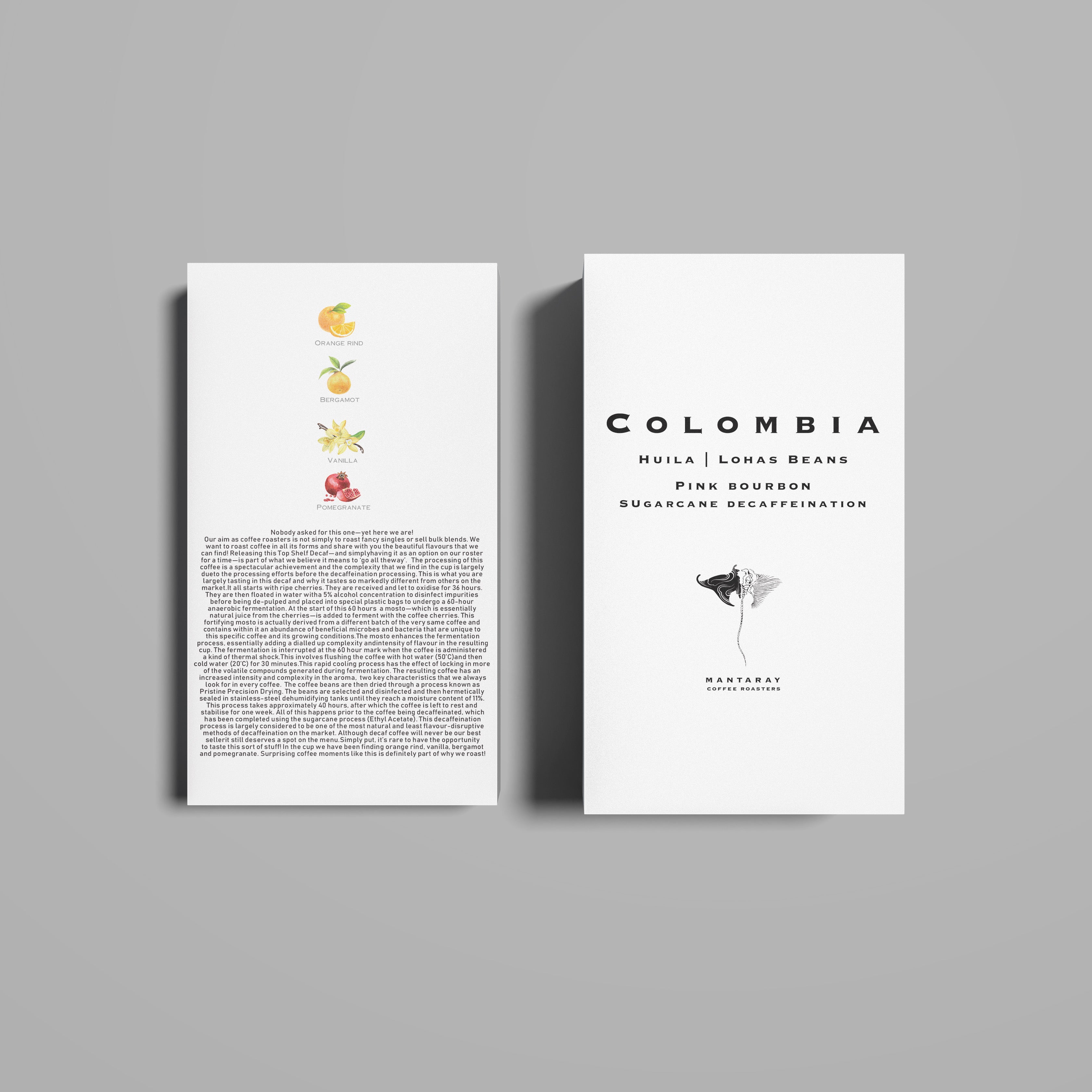 Colombia Sugarcane Decaffeination | Pink Bourbon | Lohas Beans | Filter roast only