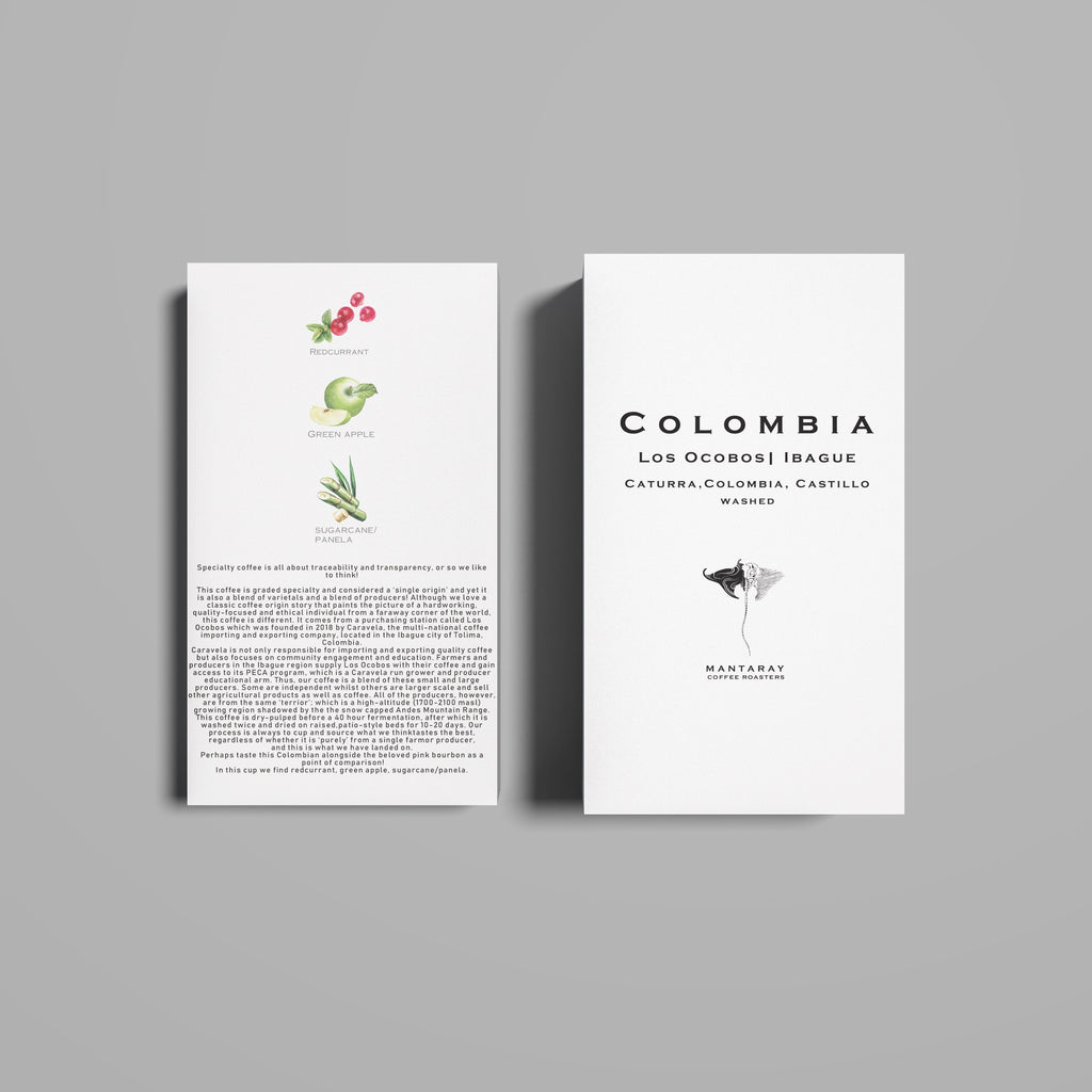 Colombia Los Ocobos | Ibague Tolima washed  (Single Origin Espresso)
