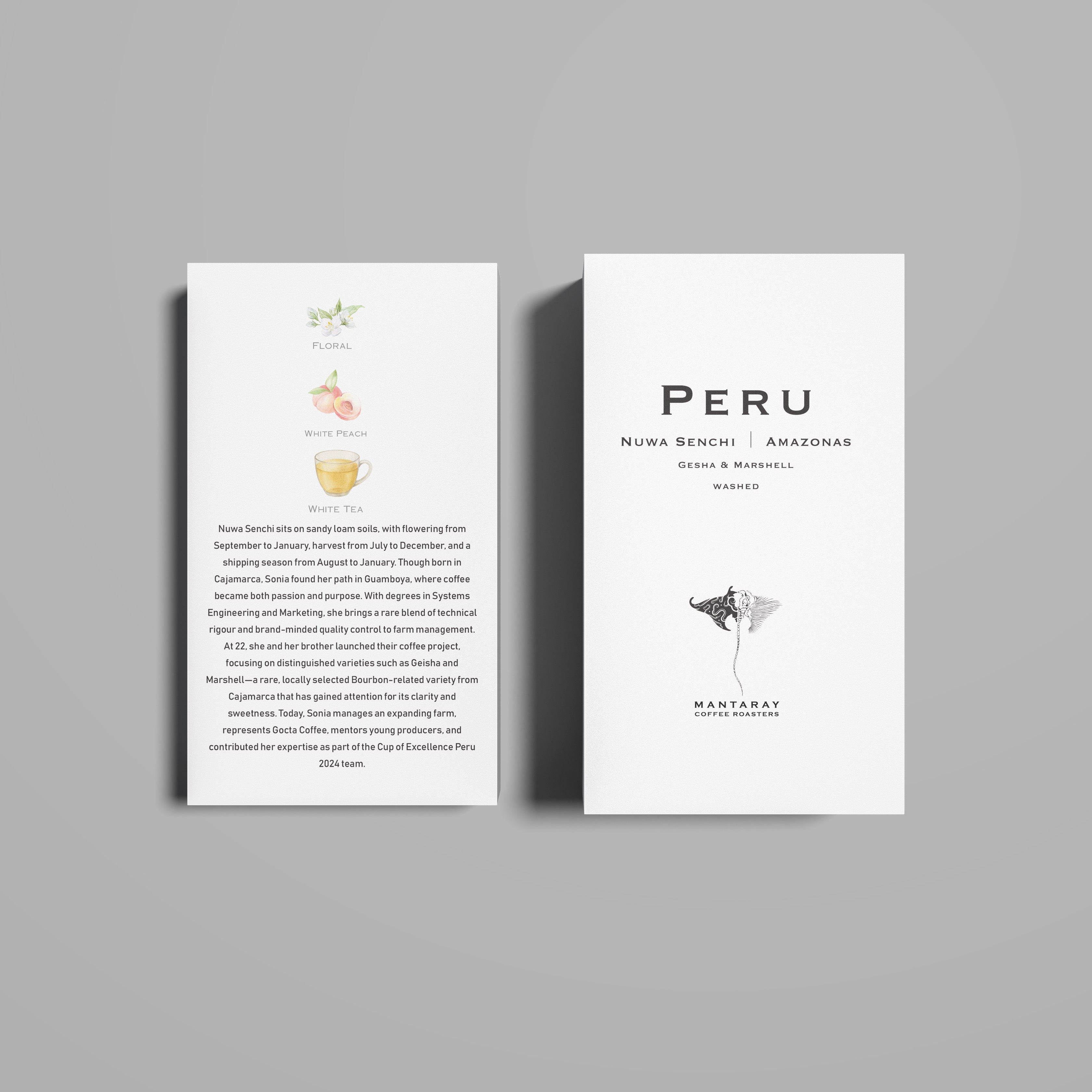Peru Nuwa Senchi Gesha & Marshell Washed | Amazonas – Manta Ray Coffee ...