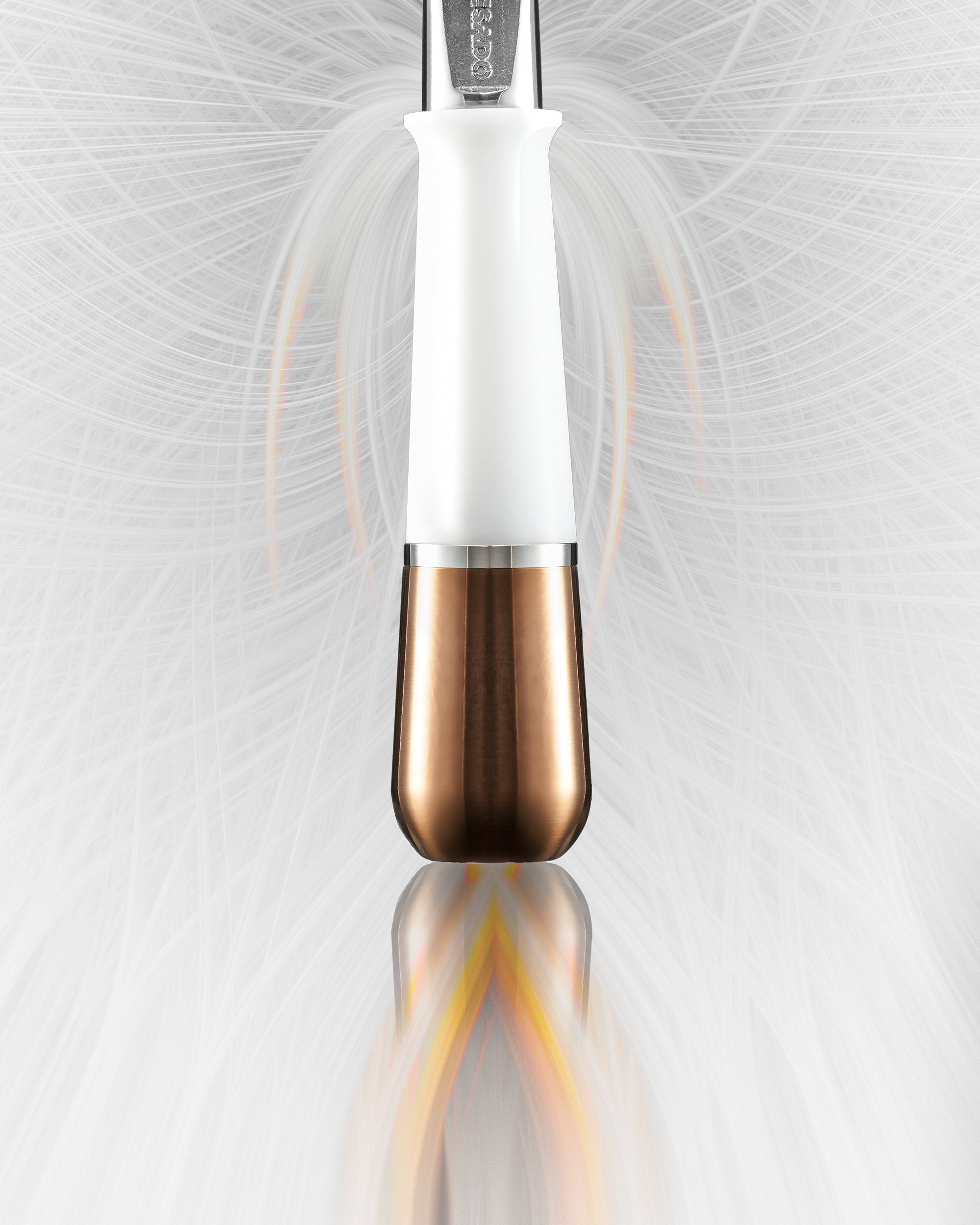 Pesado Spouted Portafilter - White & Bronze (Only for BREVILLE 54MM )