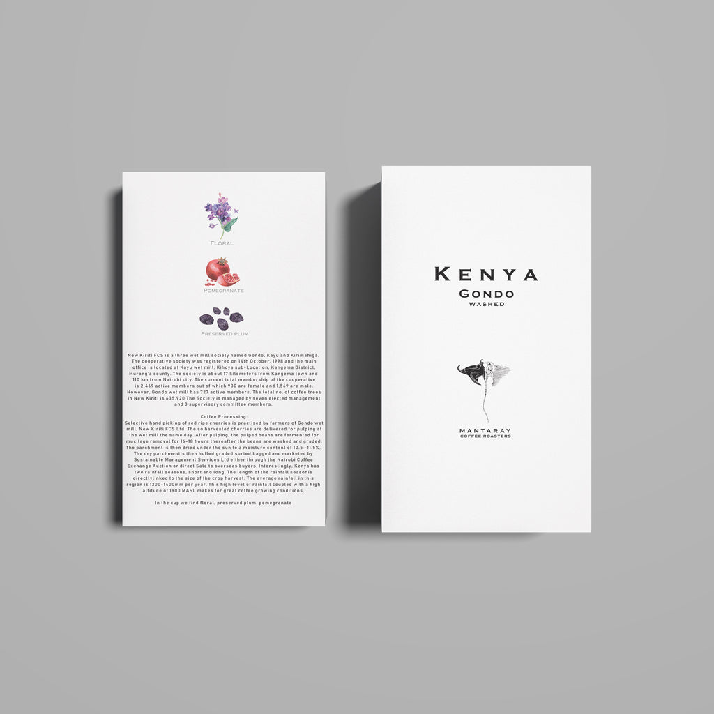Kenya Gondo Washed  (Single Origin Espresso)